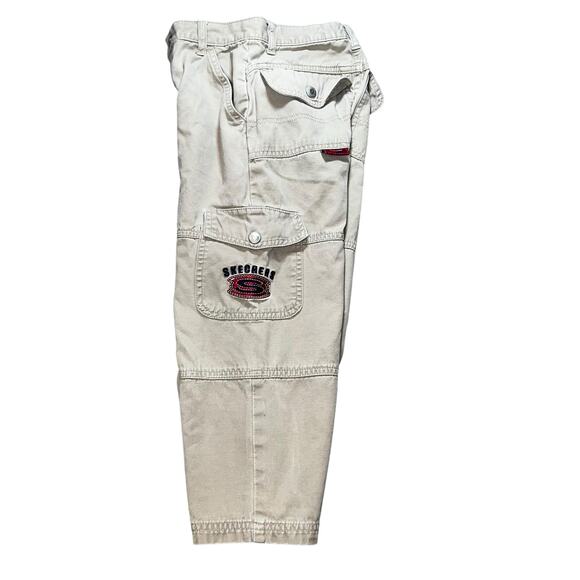 Vintage y2k Skechers khaki carpenter cargo skater baggy pants youth size 6 - Picture 4 of 10